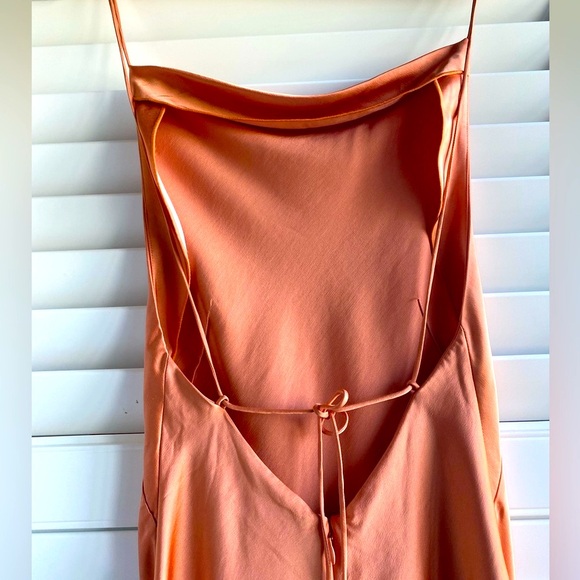 Significant Other Georgous Deidra Cowl Maxi Orange Dress - Picture 11 of 12